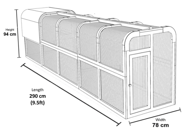 Chicken Coop & Run Dimensions 